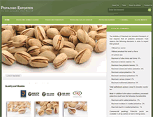 Tablet Screenshot of pistachioexporter.com